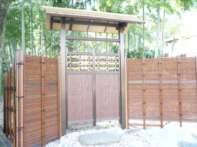 竹垣の施工例