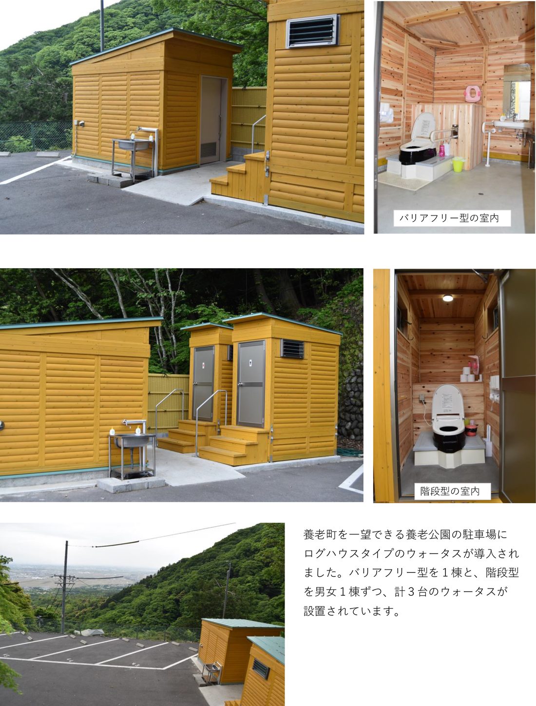 養老公園駐車場 バリアフリーログハウスウォータス